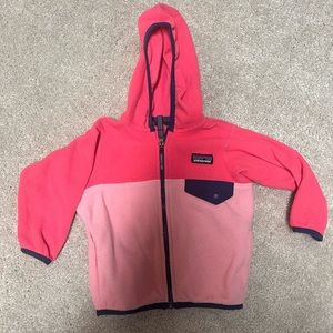 Girls Patagonia Fleece Zip up 12 months